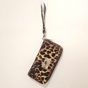 Beverly Hills polo club leopard print wristlet